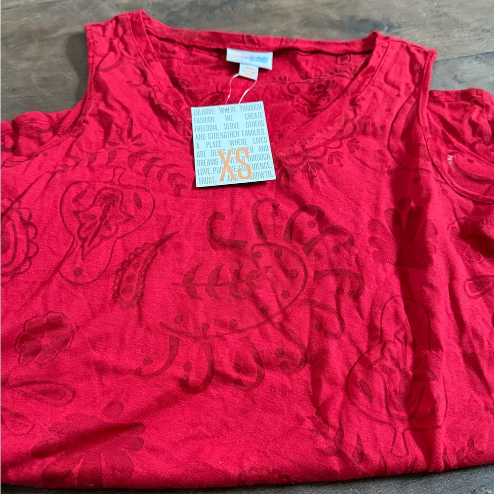 LuLaRoe XS Red Kristina tank top